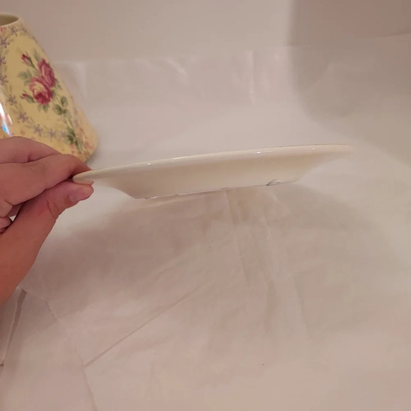 Yankee Candle Large Jar Rose Floral Design Shade and Matching Plate - Picture 9 of 10